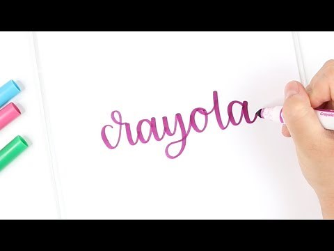 Hand Lettering For Beginners Tutorial! With Crayola Markers Easy and Inexpensive!