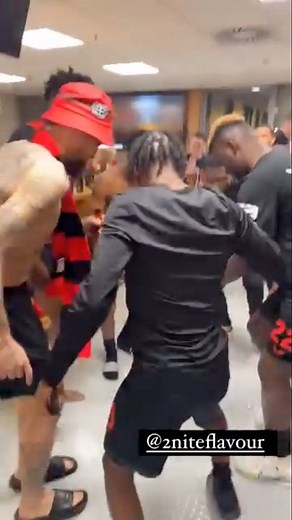 Nathan Tella and Victor Boniface dancing to Flavour after winning the Bundesliga 🇳🇬🇳🇬 | Yimzy