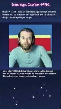 BOOMER CRINGE 1 ✨ #comedian #babyboomers #georgecarlin #1996