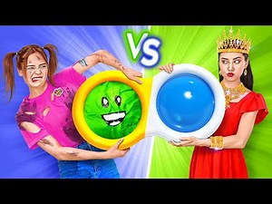 お金持ちVS貧乏のおもちゃ|| DIYでフィジットスピナーを作ってみよう | ASMR | 123 GO！で人気者になれる！