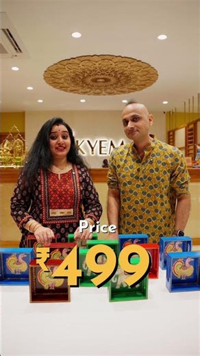 Handpainted Wooden Square trays from Ikyem priced @ ₹449 /-