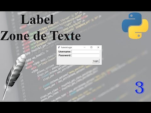 Tkinter 3 # Label, Zone de Texte # PYTHON