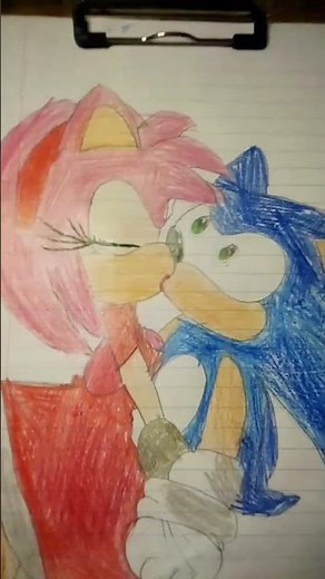 Amy and Sonic kiss