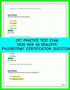 CPT Practice Test Exam 2026 | 40 Realistic Phlebotomy Certification Questions Video | Updated 2026