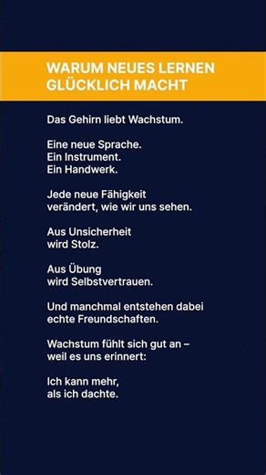 Warum dein Gehirn Wachstum liebt – und Lernen glücklich macht. #psychologie #lernen