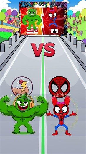 Spunki! Oren Hulk VS Jevin Spiderman #games #funnyvideoclips #spiderman