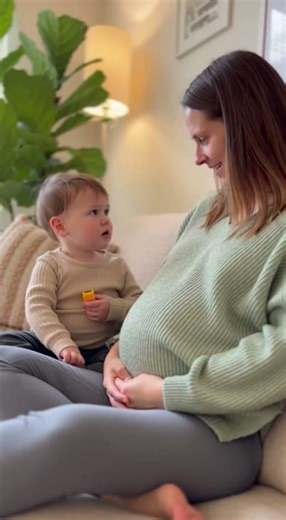 “Mommy… why is your belly so big?” 🥹Two seconds later…“YOU ATE A BABY?!”#viral #baby