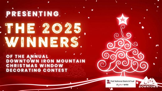🥁 Drumroll... It’s time to announce the winners of the 2025 Christmas Window Decorating Contest! 🎄✨ First place goes to Linnea & Kristine—your window truly captured the holiday spirit this season. Second place goes to 41 Lumber - Kitchen and Home Design Center. Fantastic job to you both! A huge thank you to all 15 downtown businesses who participated and helped make Downtown Iron Mountain sparkle this holiday season, and to everyone who took the time to vote this year. We would also like to th