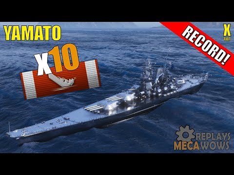 SUPER RECORD!! Yamato 10 Kills & 302k Damage | World of Warships Gameplay
