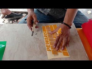 Tutorial cara membuat cutting sticker manual tulisan