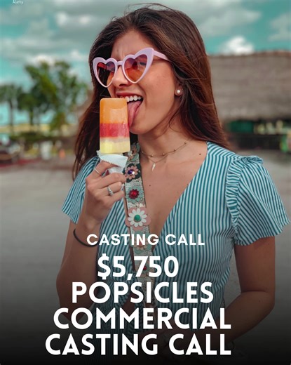 🍧✨ CASTING CALL: $5,750 Popsicles Commercial ✨🍧 Summer is calling… and so is this $5,750 paid commercial opportunity! 🌞🎬 A national popsicle brand is now casting talent for a vibrant, feel-good commercial that captures sunshine, smiles, and those perfect sweet summer moments. Casting directors are searching for energetic, expressive individuals who can bring natural joy and personality to camera. If you love lifestyle shoots, bright outdoor sets, and playful commercial vibes, this is your ch