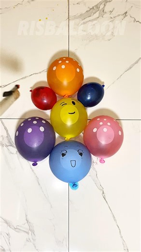 Emoji Colorful Water Balloons Popping – Relaxing ASMR Sounds #asmr #satisfying #short