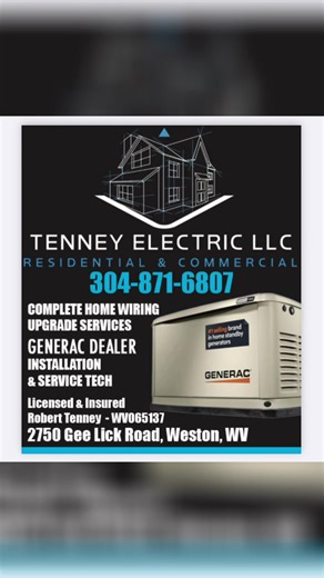Don’t go without power. Generac generator dealer , installer and service technician. #TenneyElectricLLC https://tenneyelectricllc.generacdealers.com/