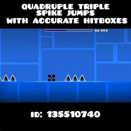 accurate hitboxes #geometrydash #gd triple spike
