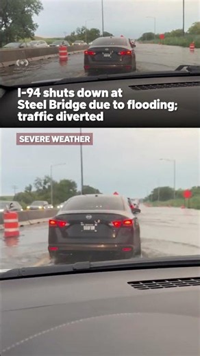 I-94 shuts down at Steel Bridge due to flooding; traffic diverted