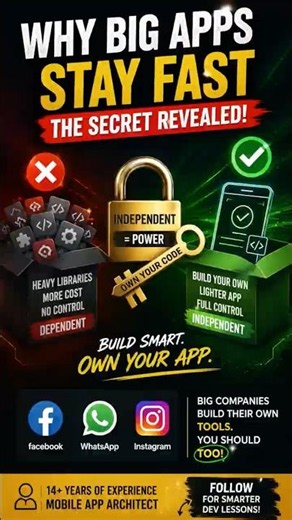 Why Big Apps Avoid Heavy Libraries | Mobile App Architecture Secrets #ai