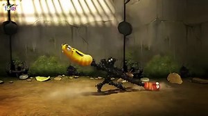 watch the funny tuba cartoon video of mike and turbo playing in the see-saw