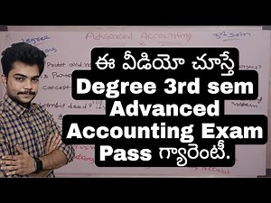 Advanced Accounting Degree 3rd sem | Degree 3rd semester Advanced Accounting important questions