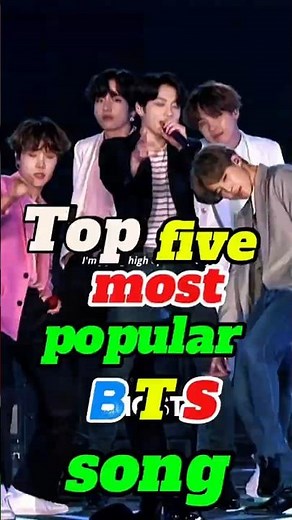 Top 5 Most Popular BTS Songs of All Time | #1 Has Over 2 Billion YouTube Views #btssongs #shorts