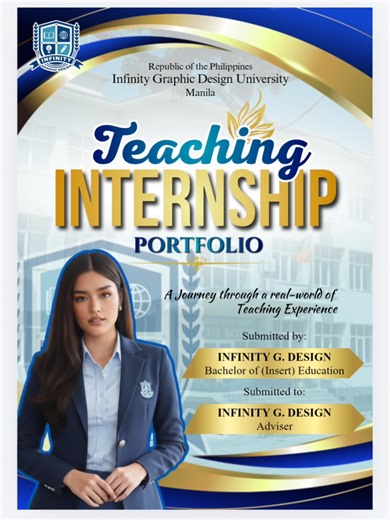 Elegant Canva Template for Teaching Internship Portfolio
