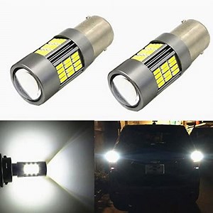 Alla Lighting 54-SMD 1156 7506 BA15S High Power 4014 Chipsets 6000K Xenon White Xtremely Super Bright DRL Daytime Running Light LED Bulbs Replacement