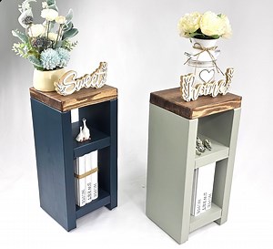 Handmade Scandinavian Wood Bedside Table: Small End Table With Shelf - Etsy UK