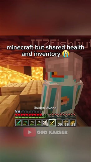 We Shared Health & Inventory In Minecraft! #minecraft #minecraftshorts