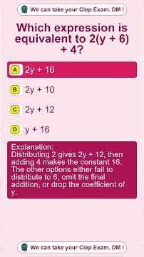 CLEP Math Fractions Practice