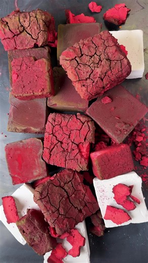 Experience the Soothing ASMR of Red Dyed Chalk