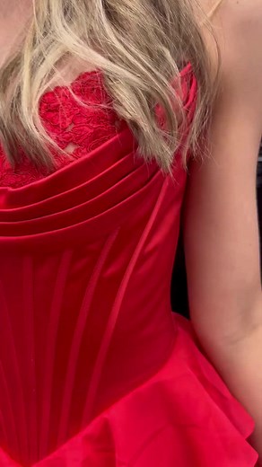 the dress we adore 🥰❤️ #FormalApproach #red #reddress #details #ruffles #ballgown #corset #lace #fun #statement #sequins #sparkles #prom #promdress #prom2025 #sherrihill #sherrihilldress #spring2025 #sherrihill_56911