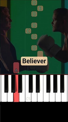 Believer - Imagine Dragons | EASY Piano Tutorial #piano #pianocover #imaginedragons #believer