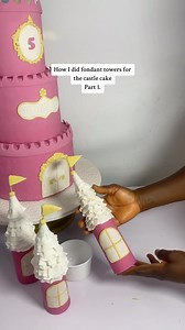 PART 1| How I did fondant towers for the castle cake design. ~ I hope this is useful for someone out there ❤️ #temmieevents #castletower #diycake #caketutorial #fyp #castlecake #tower #birthdaycake #madewithlove | TEMMIE EVENTS