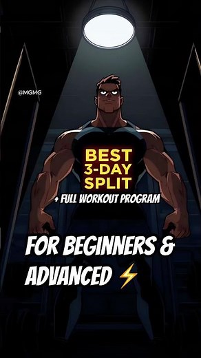 Best 3-Day Workout Split + Workout 🎯 #motivation #bestbodytranformation #gymworkout