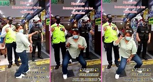 Peruana desata risas al bailar delante de vigilantes en Gamarra y sus singulares pasitos son un éxito