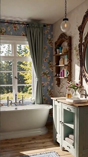 Charming Blue Cottage | Elegant Country Decor & Vintage Details | Timeless Cottagecore Home