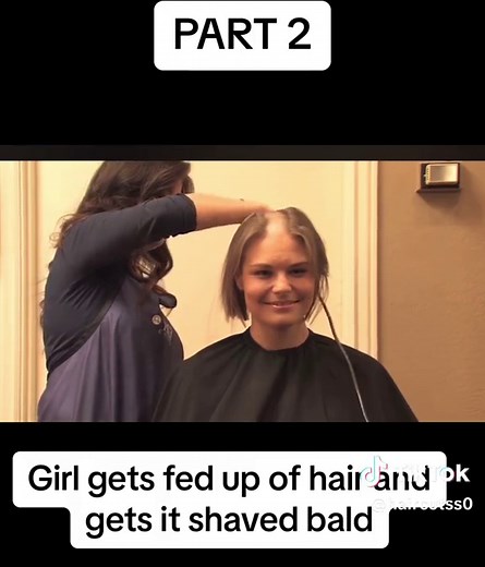 Girl Shaves Head Bald Transformation - From Long Hair to No Hair