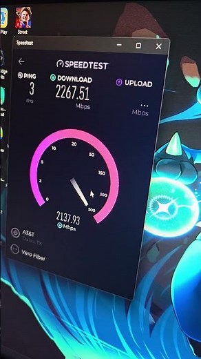 Vero Fiber - Internet Speed Test (2.3Gig Plan) over Ethernet