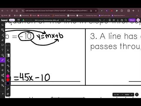 Student Handout 3: Slope Intercept Form Part I (Video 1)