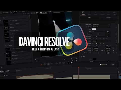 DaVinci Resolve Text Tutorial for Beginners