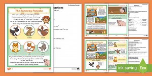 KS1 The Runaway Pancake Differentiated Reading Comprehension Activity