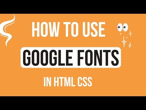 How to use google fonts in Html and CSS