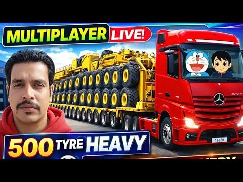 500 Tyre Heavy Load Truck 🚛 Truck Simulator Ultimate Multiplayer Live India Hindi 🚛🔥🇮🇳