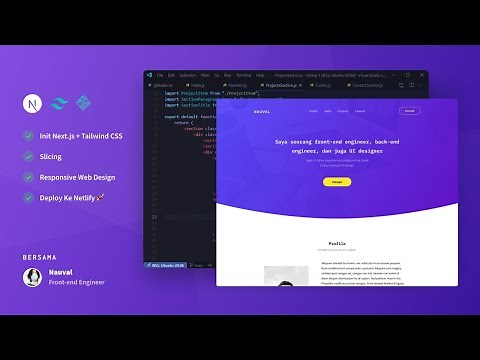 Tutorial Slicing UI Design Dengan Next JS, Tailwind CSS, Dan Netlify 🚀