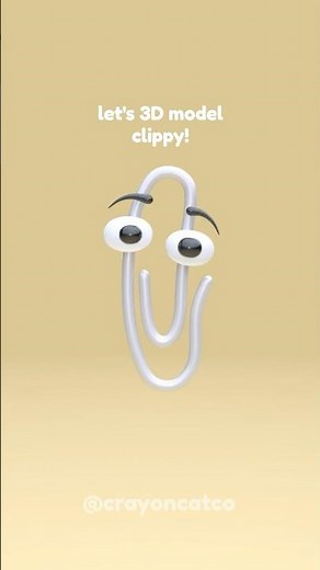 3d modeling #clippy 📎 #3dmodeling #3dart#design #louisrossmann #consumerrights #paperclip#microsoft