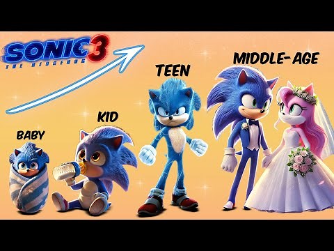 Sonic The Hedgehog 3 Characters Growing Up Evolution!🦔💨👶👴 | Shadow, Knuckles, Tails, Sonic, Amy Rose