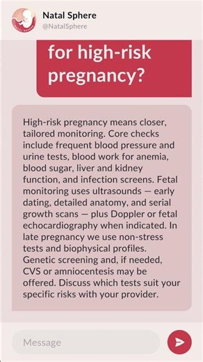 What are the diagnostic tests for high-risk pregnancy?