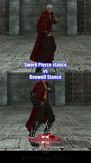 Sword Pierce stance vs Beowulf stance - Dante - Dmc3