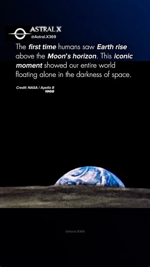 The First Time Humans Saw Earthrise #shorts #space