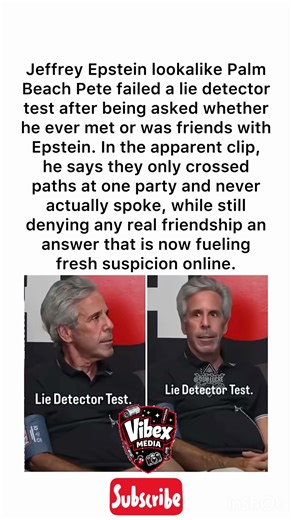 jeffrey epstein lookalike "palm beach pete" fails lie detector test – says they never spoke 😳#viral