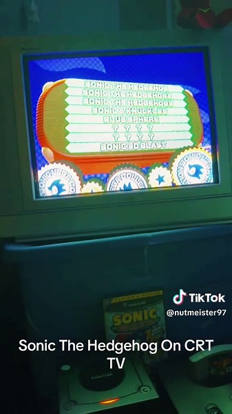 Sonic the Hedgehog Gameplay on CRT TV